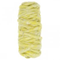 Prodotto Cordoncino in feltro con cordoncino in lana giallo pastello 20 m