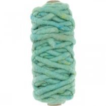 Cordone in feltro con cordoncino in pile verde 20m