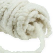 Cordoncino in feltro Velcro Mirabell 25m bianco