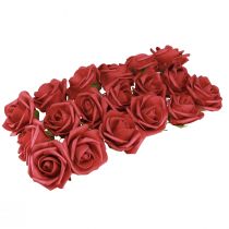 Prodotto Rose in schiuma Rose artificiali rosse in schiuma 7,5 cm 18 pz