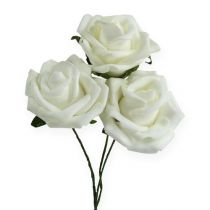 Prodotto Rosa in schiuma Ø6cm bianco 27 pz