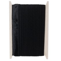 Prodotto Nastro nero sfrangiato 4 cm, passamaneria a cordoncino, lurex decorativo sfrangiato 25 m