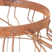 Prodotto Lanterna da giardino, in metallo, finitura arrugginita, con manico, stile vintage, Ø19,5 cm