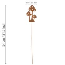 Prodotto Paletto da giardino in acciaio anticato, paletto decorativo per amanita muscaria, 15 cm, 6 pezzi