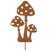 Prodotto Paletto da giardino in acciaio anticato, paletto decorativo per amanita muscaria, 15 cm, 6 pezzi