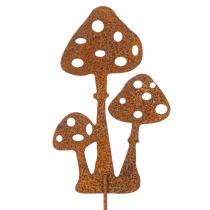 Prodotto Paletto da giardino in acciaio anticato, paletto decorativo per amanita muscaria, 15 cm, 6 pezzi
