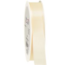 Prodotto Nastro regalo e nastro decorativo in taffetà color crema 25 mm 50 m