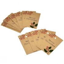 Prodotto Etichette regalo Buon Natale in carta marrone naturale 8,5×5,5 cm 20 pz
