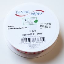 Prodotto Nastro regalo con cuori, ideale per idee creative di confezionamento e regali personali, largo 2,5 cm, lungo 15 m