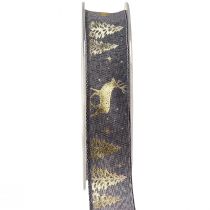 Prodotto Nastro regalo lavanda oro cervo natalizio 25mm 15m