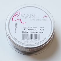 Prodotto Nastro regalo a pois per decorazioni nuziali eleganti e confezioni creative, largo 1,5 cm, lungo 20 m