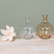 Prodotto Mini vaso in bottiglia di vetro ambrato e trasparente Ø7,5cm H11cm 4 pezzi