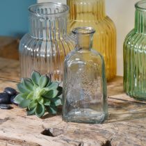 Prodotto Vaso in vetro a forma di bottiglia con motivo a vaso in vetro trasparente H19cm 2 pezzi
