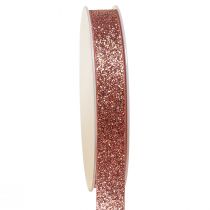 Prodotto Nastro glitterato in nastro rosa per gioielli in mica L15mm L18m