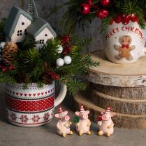Prodotto Maialino decorativo portafortuna con portafortuna 5 cm 6 pezzi