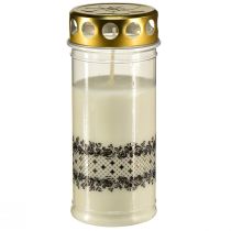 Prodotto Bordo candela tombale bianco oro nero Ø7cm H18cm 77h