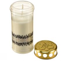 Prodotto Bordo candela tombale bianco oro nero Ø7cm H18cm 77h