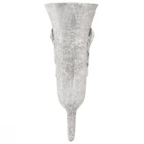 Prodotto Vaso da tomba grigio Vaso con punta Motivo Calla A32,5 cm