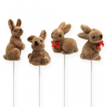 Prodotto Coniglietti pasquali su filo, ordinati, 5 cm - 7 cm 20 pezzi