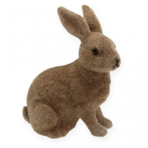 Prodotto Deco coniglio 14 cm floccato 4 pezzi.