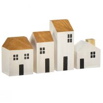 Prodotto Case decorative in legno case legno bianco marrone 4,5-8 cm 4 pz