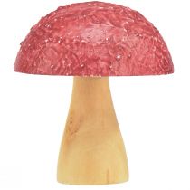 Prodotto Funghi in legno funghi decorativi decorazione da tavola autunno rosso naturale 5×6cm 9pz