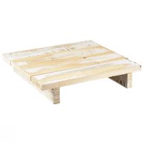 Prodotto Vassoio in legno decorazione legno vintage marrone bianco 24x24 cm