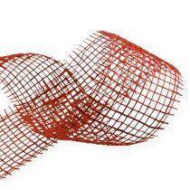 Prodotto Nastro di iuta rosso, largo 5 cm, lungo 40 m.