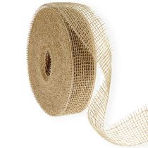 Prodotto Nastro di juta naturale, largo 5 cm, lungo 40 m.