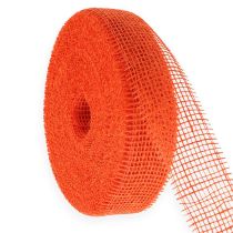 Prodotto Nastro di juta arancione, largo 5 cm, lungo 40 m.