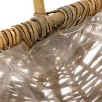 Prodotto Cesto per patate 43/33/23 cm con rivestimento in alluminio, colore naturale, set da 3.