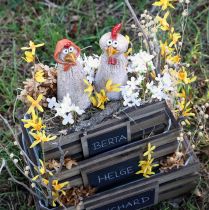 Prodotto Galline decorative in ceramica Gallo e gallina pasquale H20/22cm 2 pezzi