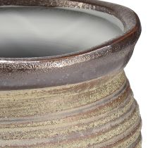 Prodotto Vaso decorativo in ceramica vaso decorativo grigio marrone metallizzato 14×14 cm