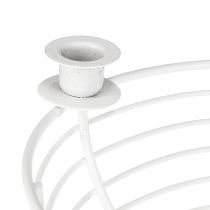Prodotto Portacandele in ciotola di metallo decorativo bianco Ø14cm H7cm