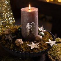 Prodotto Spilli per candele ali d&#39;angelo di Natale argento 4×7cm 4 pezzi