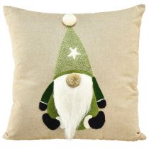 Prodotto Cuscino arredo con gnomo cuscino arredo verde beige 40×40cm
