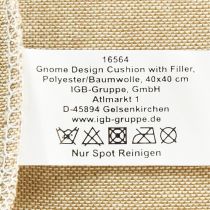 Prodotto Cuscino arredo con gnomo cuscino arredo verde beige 40×40cm