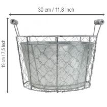 Prodotto Cesto in filo metallico per piante, cesto primaverile, in metallo, Ø26cm