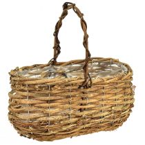 Prodotto Cesto per piantare con manico di vite naturale 25x14,5x24,5 cm