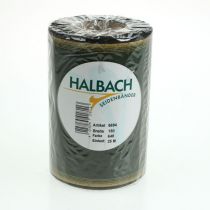 Prodotto Nastro ghirlanda moiré, 150 mm, verde scuro con bordo perlato oro, trama in taffetà, rotolo da 25 m per decorazioni e design