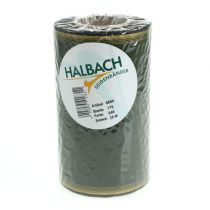 Prodotto Elegante nastro a ghirlanda moiré, 175 mm, verde scuro con bordo perlato e trama in taffetà per le occasioni festive