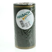 Prodotto Nastro per ghirlanda moiré da 200 mm, verde scuro con bordo perlato e trama in taffetà - nastro decorativo per celebrazioni e fioristi funebri, 25 m