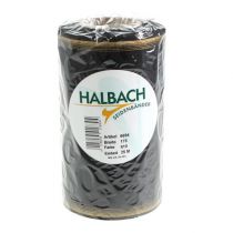 Prodotto Elegante nastro a corona moiré, 175 mm nero con bordo perlato e trama in taffetà, nastro decorativo per fiori funebri, nastro a fiocco, 25 m