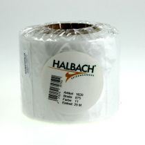 Prodotto Nastro bianco per ghirlande, alta qualità, 75 mm x 25 m - nastro decorativo per fiori e servizi funebri, ideale per la stampa.