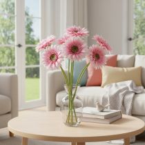 Prodotto Gerbere artificiali da giardino, rosa, 47 cm, 6 pezzi