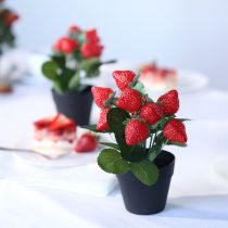 Prodotto Pianta di fragola artificiale in vaso pianta artificiale 19cm