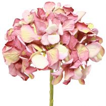 Prodotto Ortensia artificiale grande rosa malva Ø15cm L58cm 2 pezzi