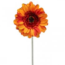 Fiore di gerbera artificiale, fiore artificiale arancione Ø11cm 50cm