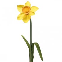 Narciso artificiale fiore di seta giallo narciso 59 cm