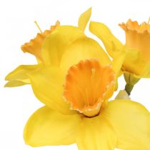Narcisi artificiali fiori di seta narcisi gialli 40 cm 3 pezzi